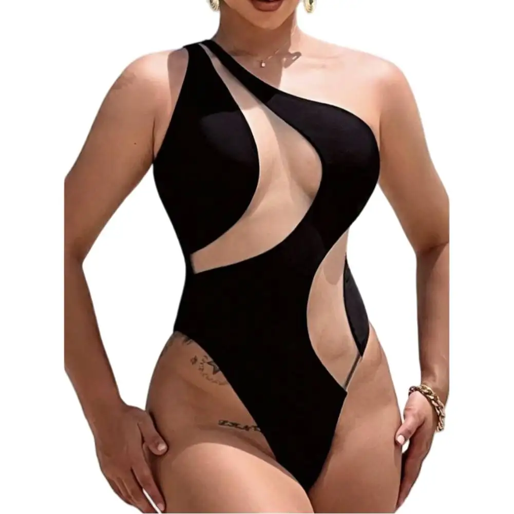 Cikini-Maillot de bain une pièce pour femmes, solide, ouvert, amissié, plage, été