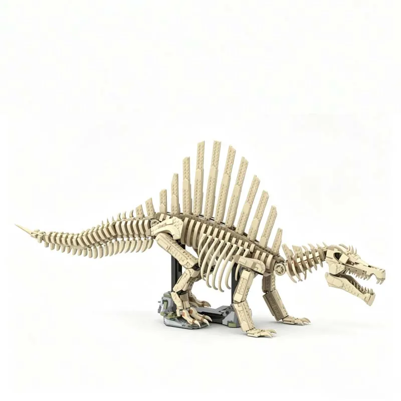 New 2246Pcs Famous Fossil Series Spinosaurus Moc Diorama Model Building Blocks Diy Creative Ideas Bricks Toys Birthday Gifts
