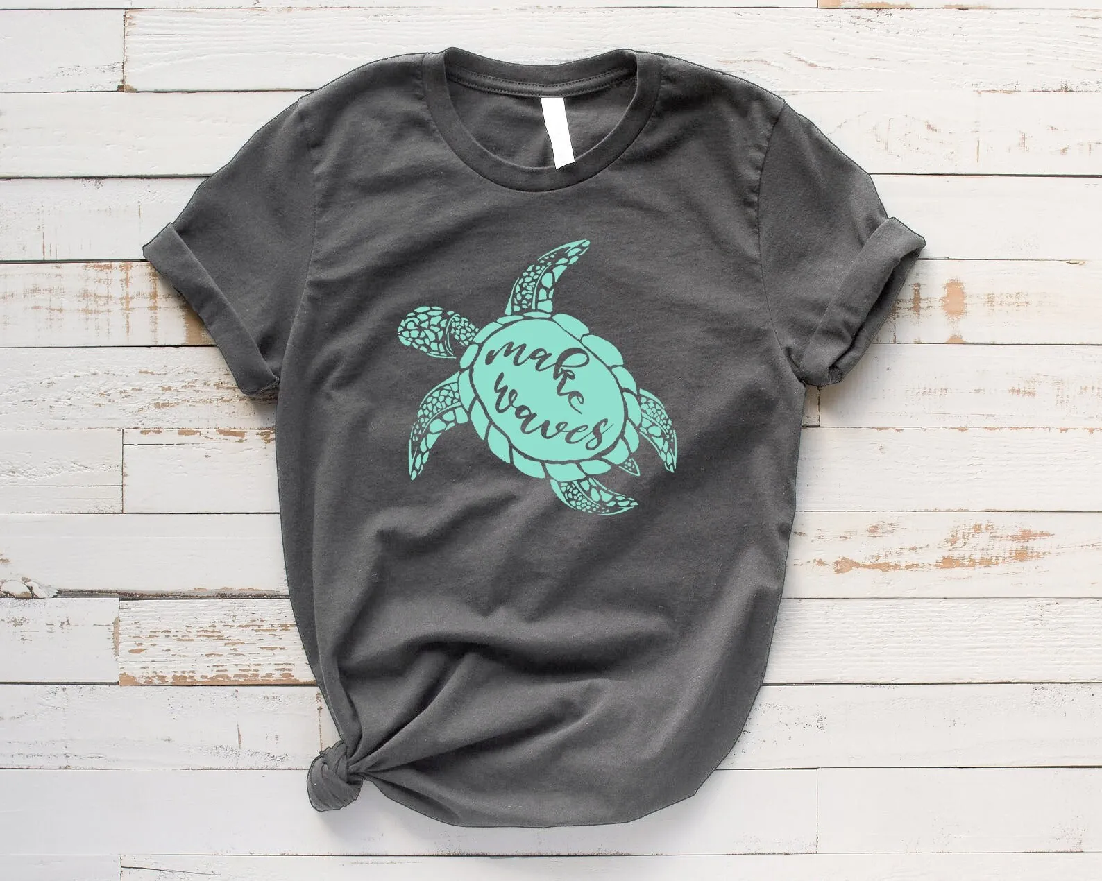 Make Waves Sea Turtle Hawaiian Hawaii Turtles Lover Graphic T Shirt Lovers S Honu Ocean Present For Animal