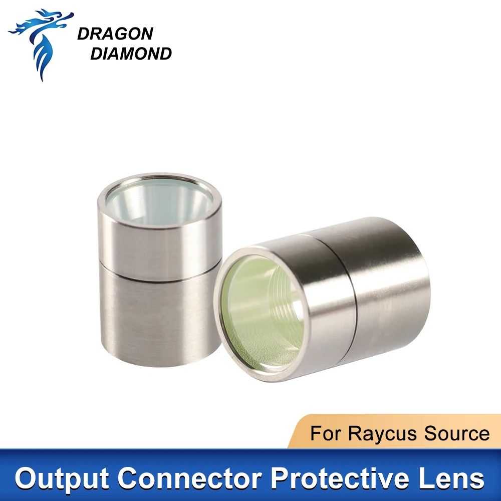 Conector de salida Raycus, grupo de lentes protectoras QBH, ventanas protectoras de 0-4kW para Cable de fuente láser de corte de fibra Raycus