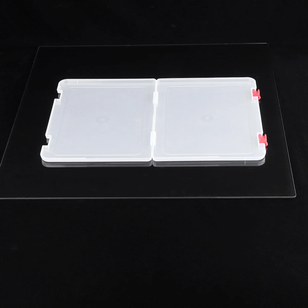 

1pc File Storage Box Pp Material Desktop Document Organizer Tidy Container Home Office Red Large Capacity Practical