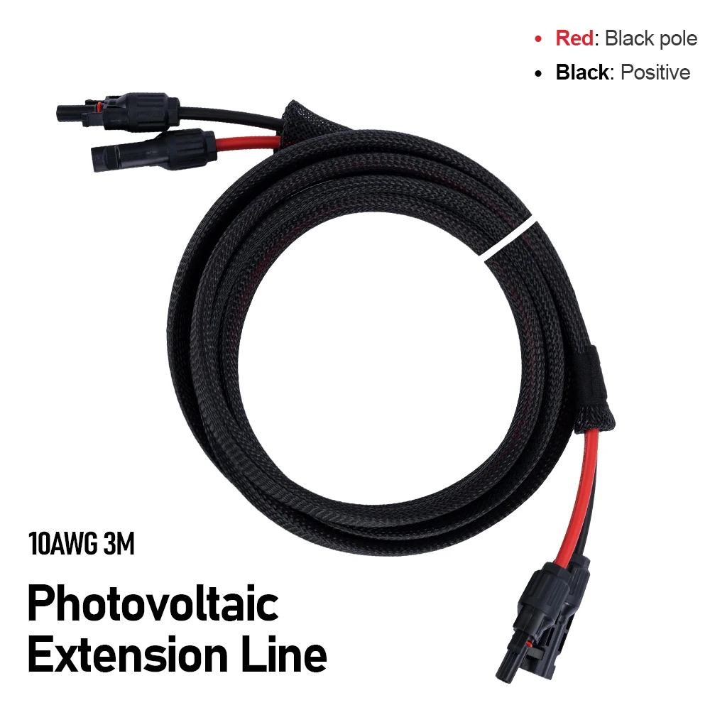 Heavy Duty Braided Solar Cable 10AWG 12AWG Reinforced PV Extension Wire for RV Off-Grid System Durable Outdoor Cables