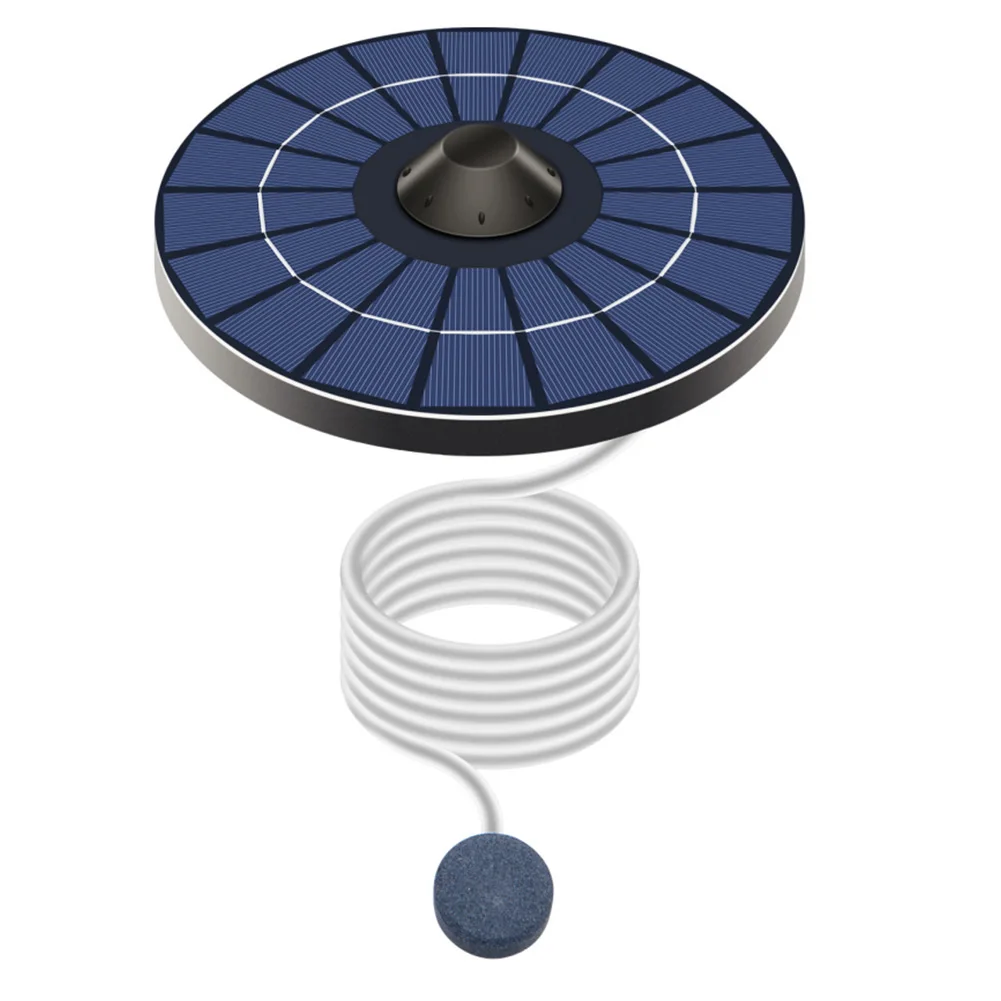 Bombas de fuente flotantes con energía Solar, 2,5 W, 6V, con manguera de aire y oxigenador de burbujas de piedra, potente Panel Solar para jardín