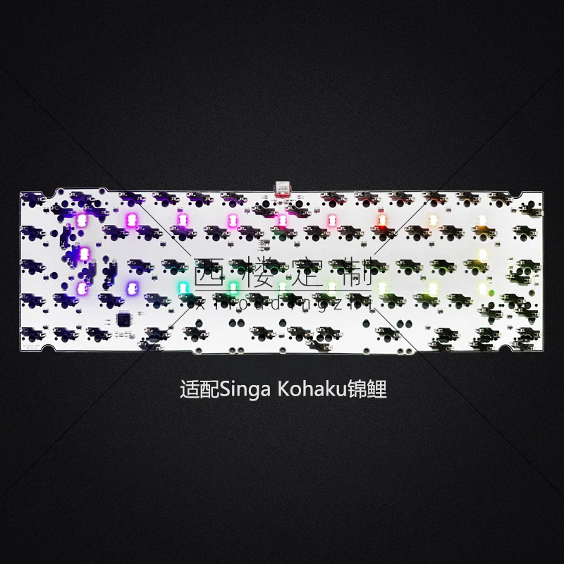 ثنائي الفينيل متعدد الكلور قابل للحام أو قابل للحام للوحة المفاتيح Singa Kohaku تخطيطات متعددة عبر إعادة تعيين RGB تحت الوهج