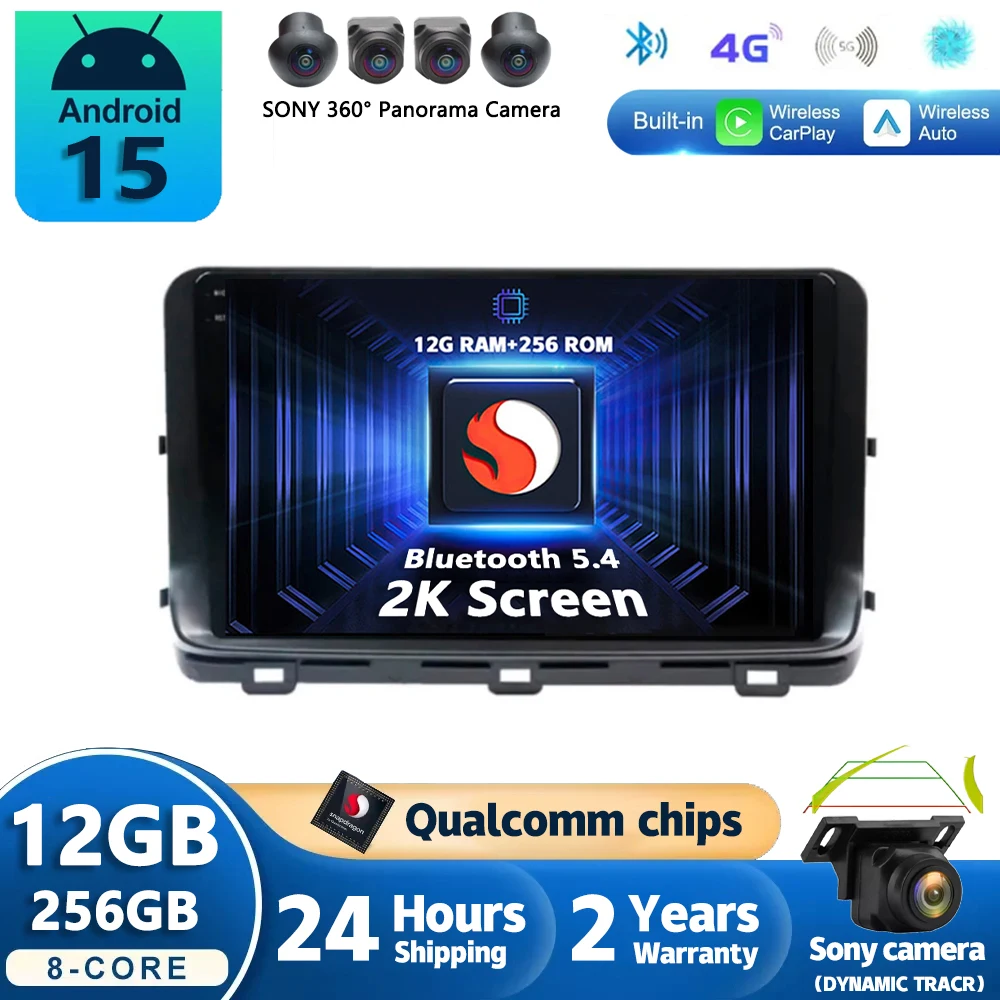 

Android 15 For Kia Ceed 3 CD 2018 2019 2020 2021 2022 Car Radio Navigation Multimedia Player Stereo GPS WiFi+4G Videa Carplay BT