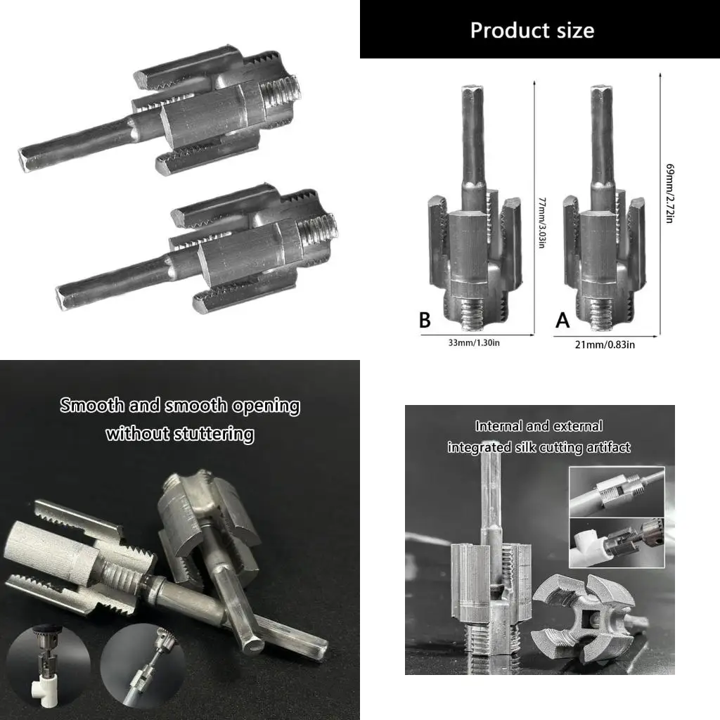 

2Pcs Precisions Carbon Steel Threading Tool Internal External Double Function high quality