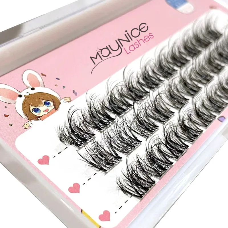 Hot Selling 5d Volume Pluizige Faux Mink 8-18Mm Diy Cluster Lash Verlengstuk Diy Lash Thuis