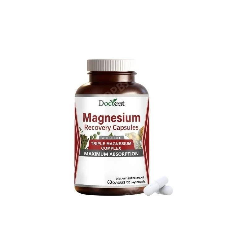 Triple Magnesium Care Capsules Gentle Herbal Formula for Stress Relief Energy Support Sleep Night Recovery Dietary Supplement