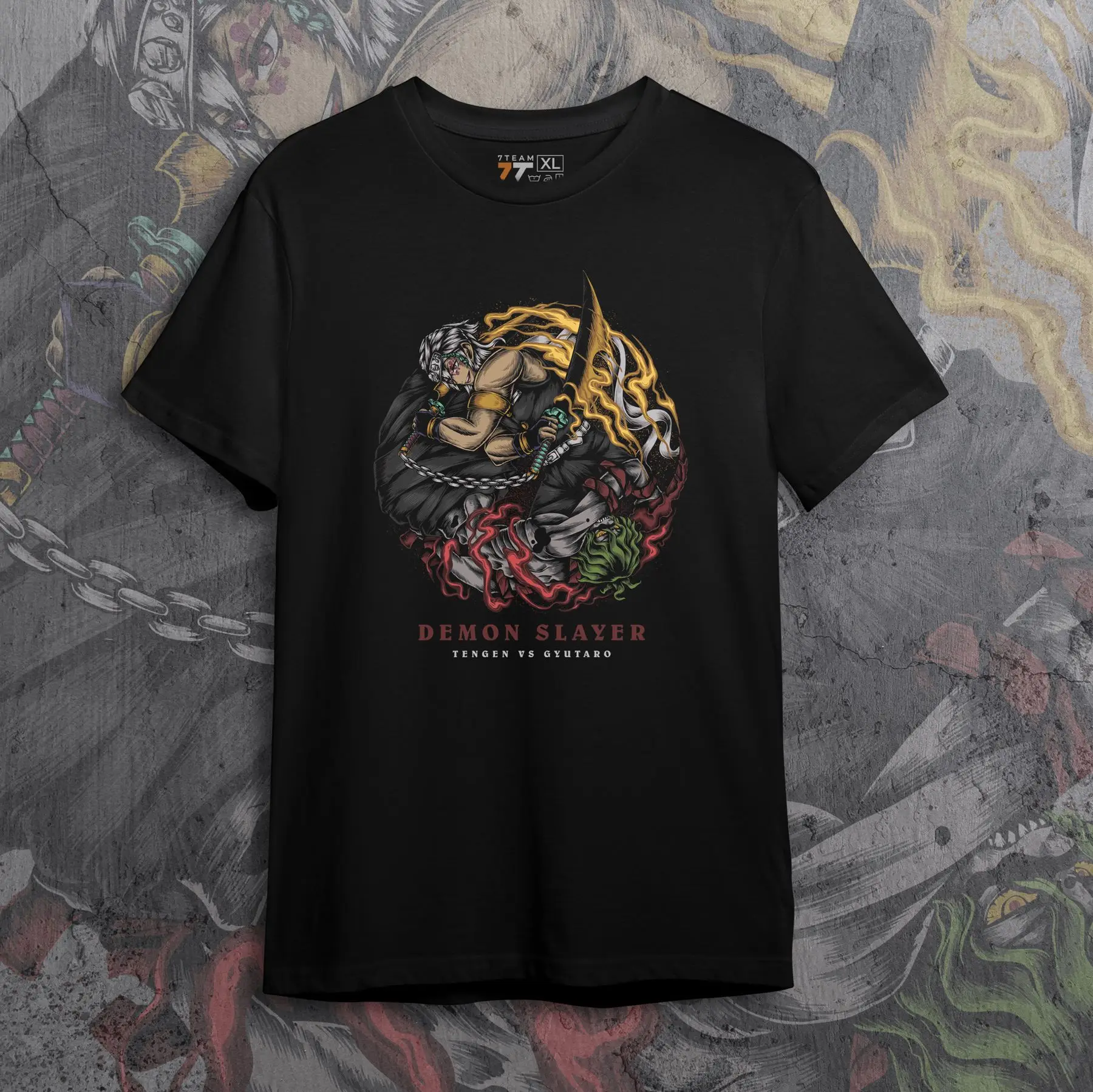 T-shirt with print Demon Slashing Blade - Tengen and Gyutaro