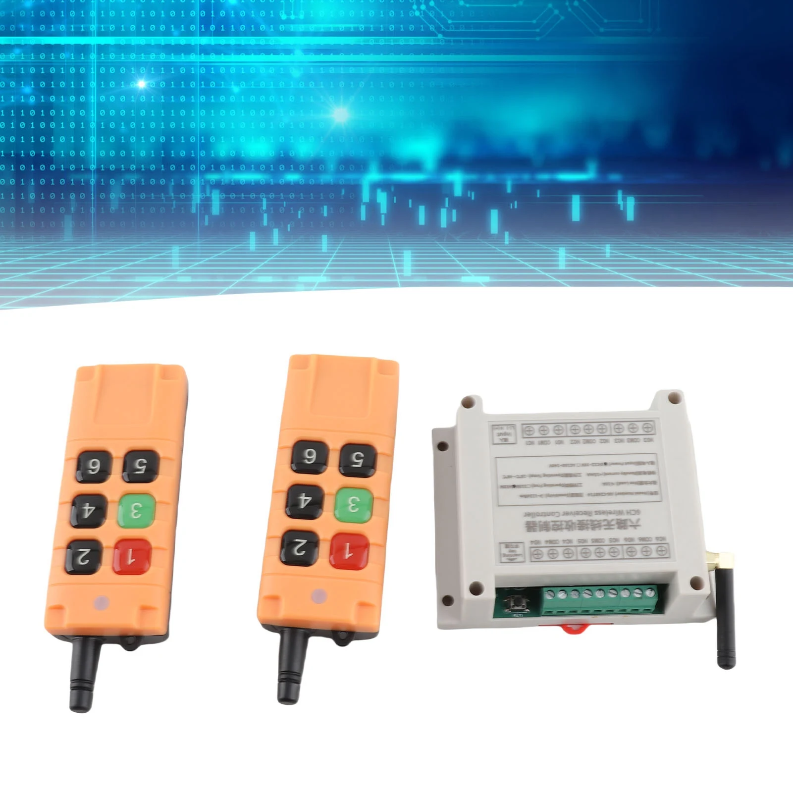 6 Keys Transmitter Receiver DC12V 6CH Wireless Remote Controller LED Light  Relay Radio Transmitter Receiver Kit 433MHz