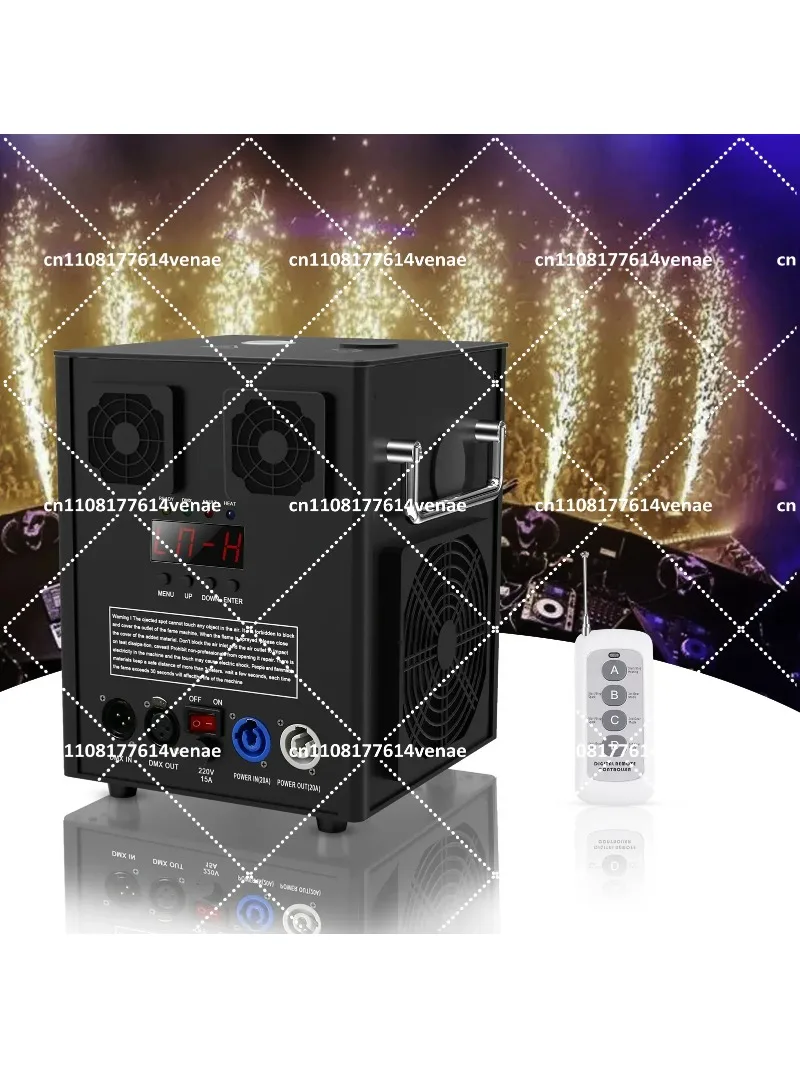 600W Cold Sparks Machine with Flightcase, Wireless Remote for DJ Party Wedding Stage Indoor Outdoor Use