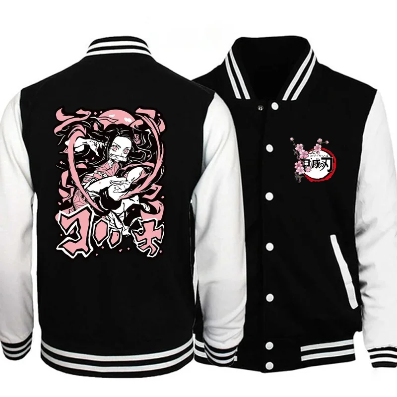 

Anime new Kamado Nezuko baseball shirt men's and women's fashion street style elements sweatshirt jacket tops