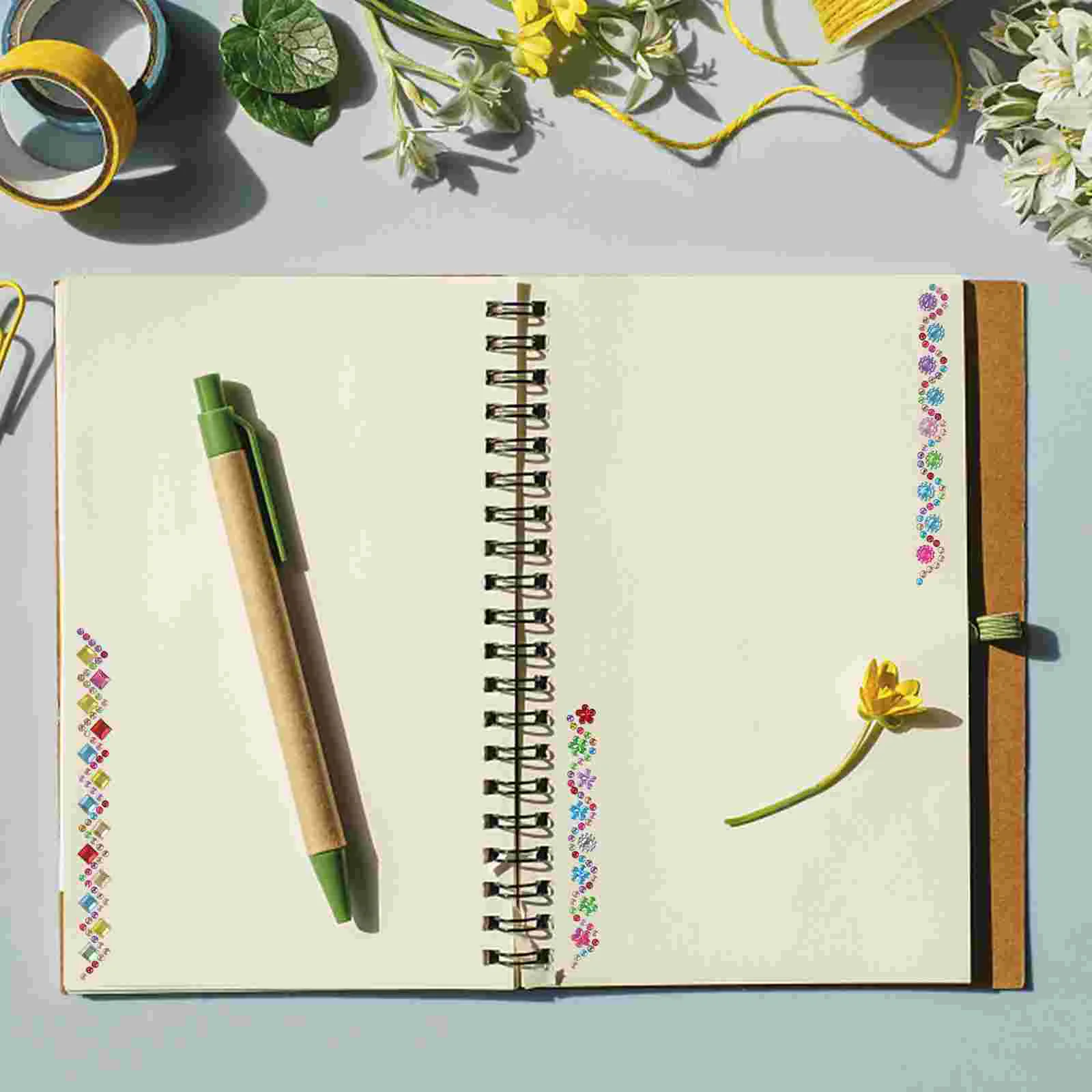 4 Rolls Decoration Rhinestone Tape Crystal Tapes Adhesive Gemstone for Rhinestones Crafts