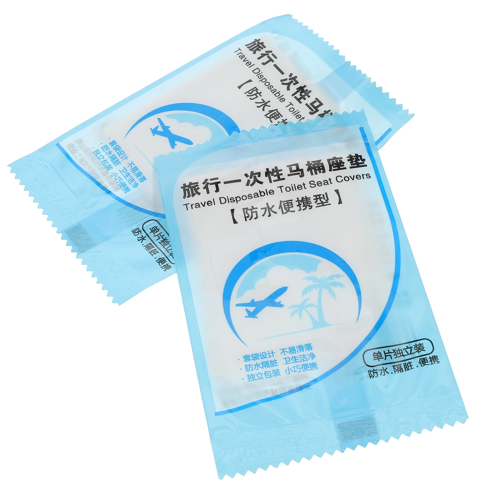 

2 Bags Disposable Toilet Seat Covers Waterproof PO Film Cushions for Travel Shopping Portable Thick Tear Resistant