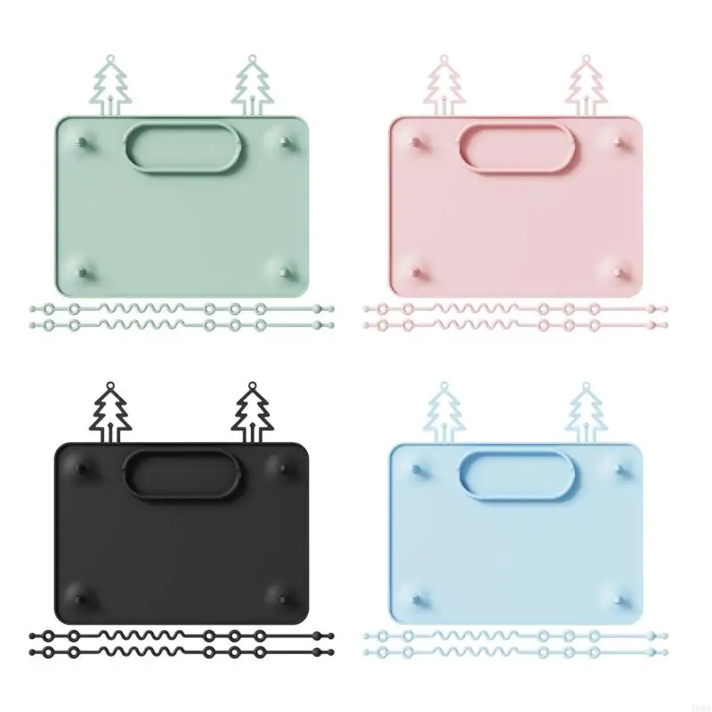 76HF Travel Friendly Silicone Placemat With Suction Cup For Infants Easy Mealtime