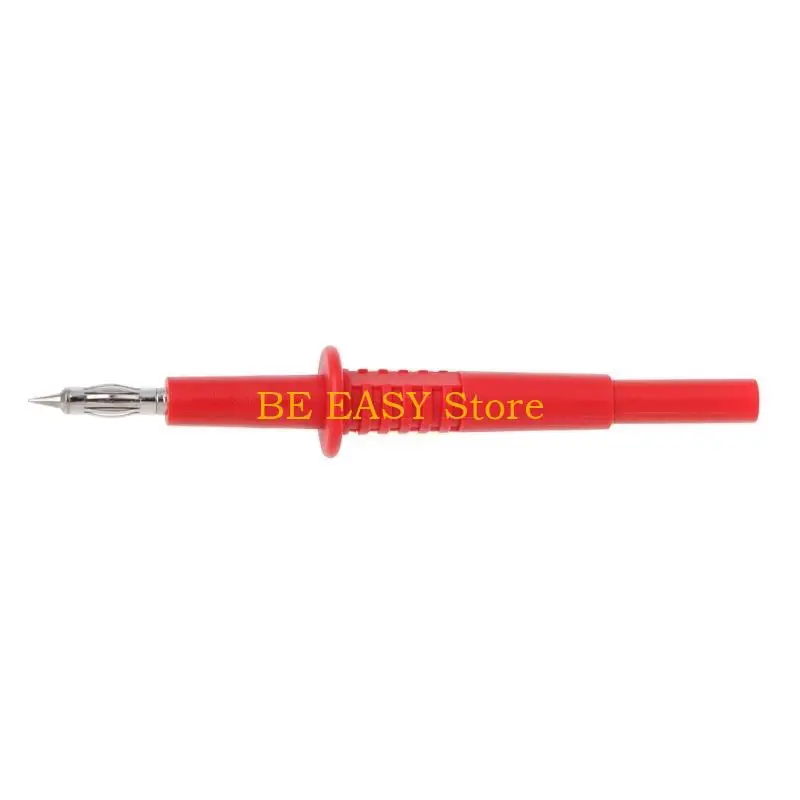 E28F 2 Pcs /1 Set Copper Rod Multimeter Testing Probe 4mm Socket Type Probe Banana Connector Red/ Black