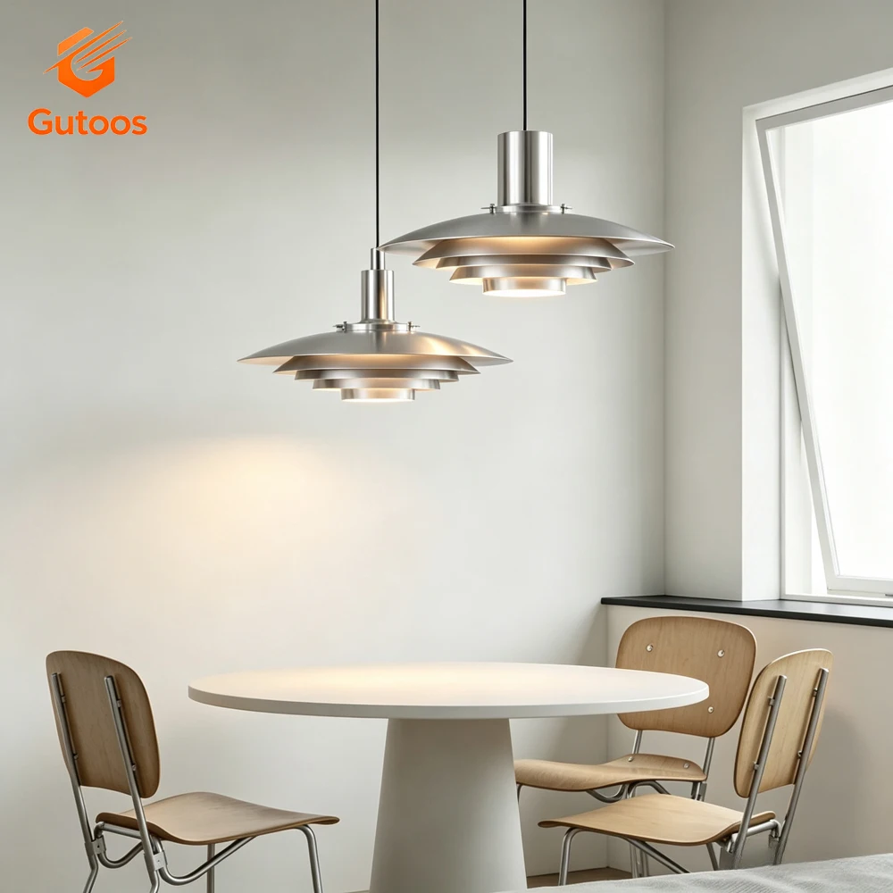 White Silver Aluminium E27 Pendant Lights Art Design For Dining Kitchen Bar Bedroom Cord Adjustable Hanglamp Home Decor Lighting