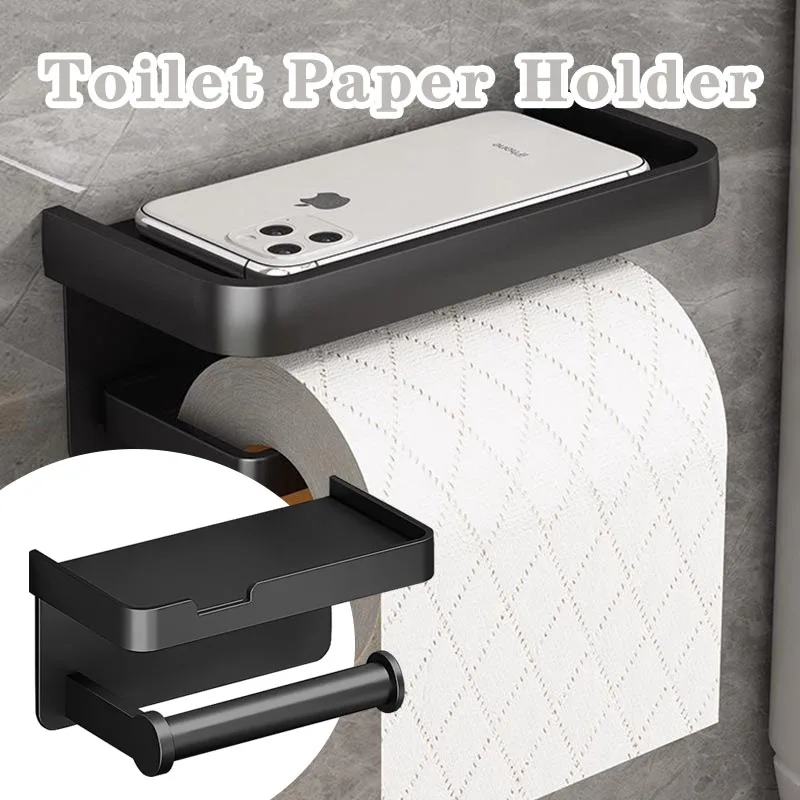 

Новый держатель для туалетной бумаги, держатель для телефона, домашний держатель для бумажных полотенец, полка для ванной комнаты, держатель для туалетной бумаги, настенный алюминиевый сплав