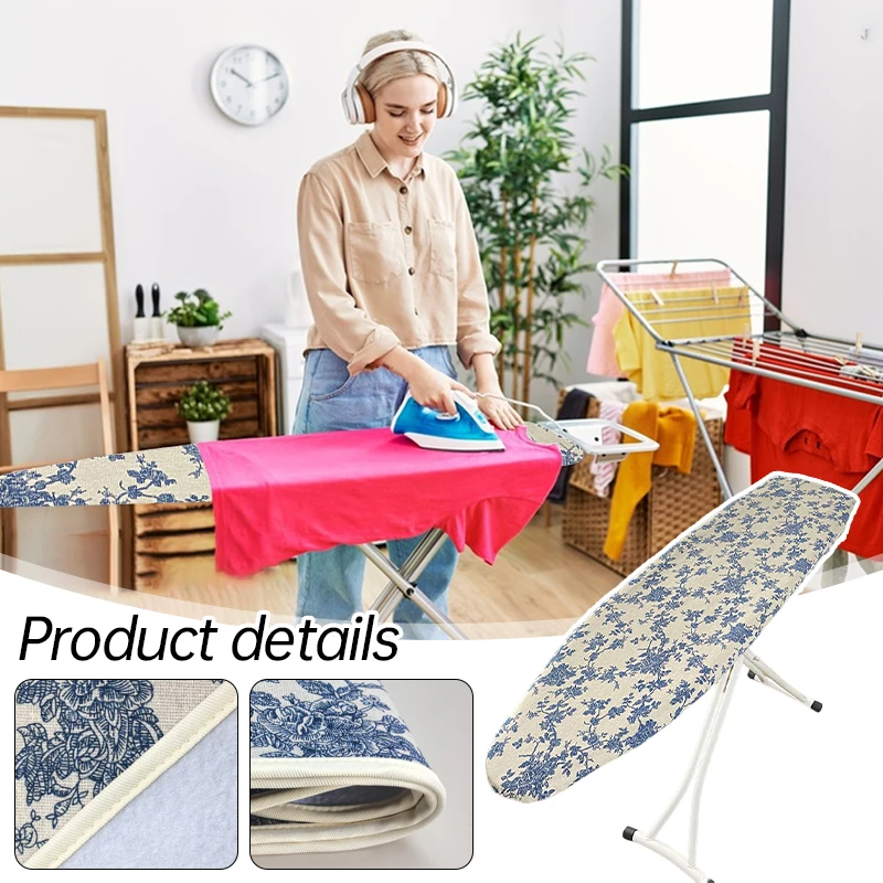 Heat Insulation Printed Ironing Board Cover 1PC Drawstring Tightening with Padding Cloth Canvas Protector Cover Wholesale