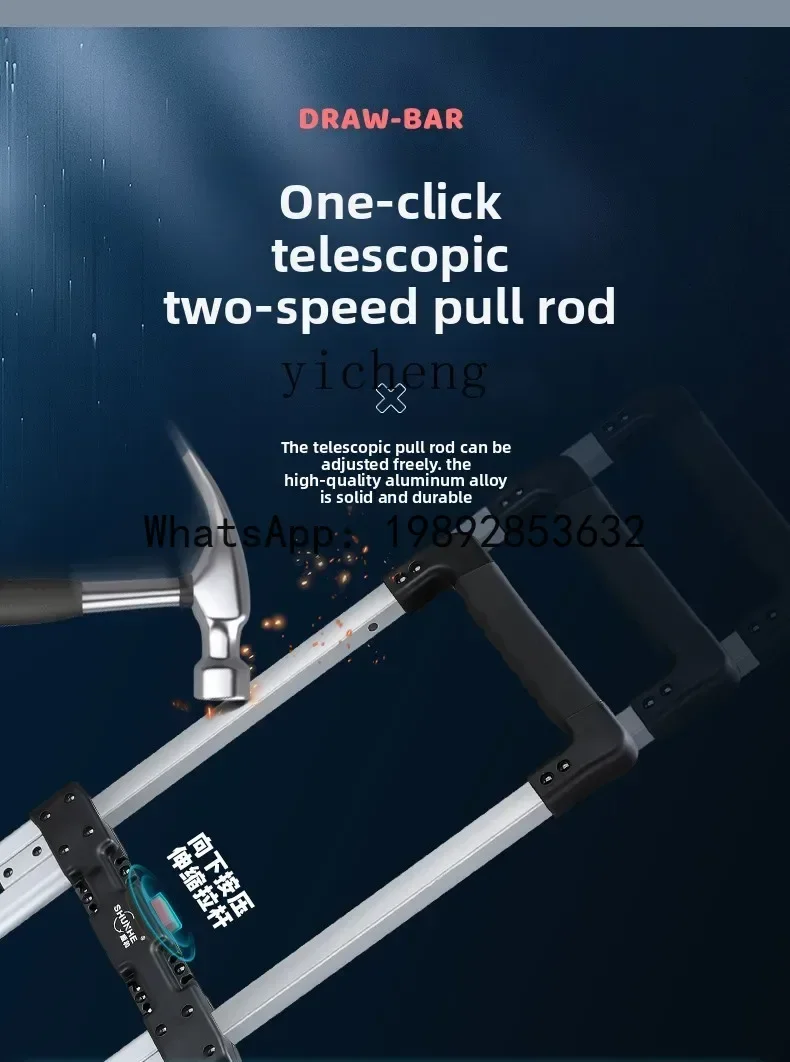 Troli dorong barang lipat portabel ABB, kereta dorong barang, trailer barang