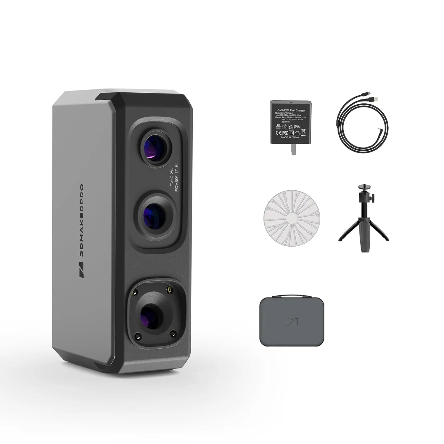 3DMakerpro 3D Scanner Seal, Small-Format 3D Scanners for Printing, Blue Led Light Source, Up to 0.01mm Accuracy