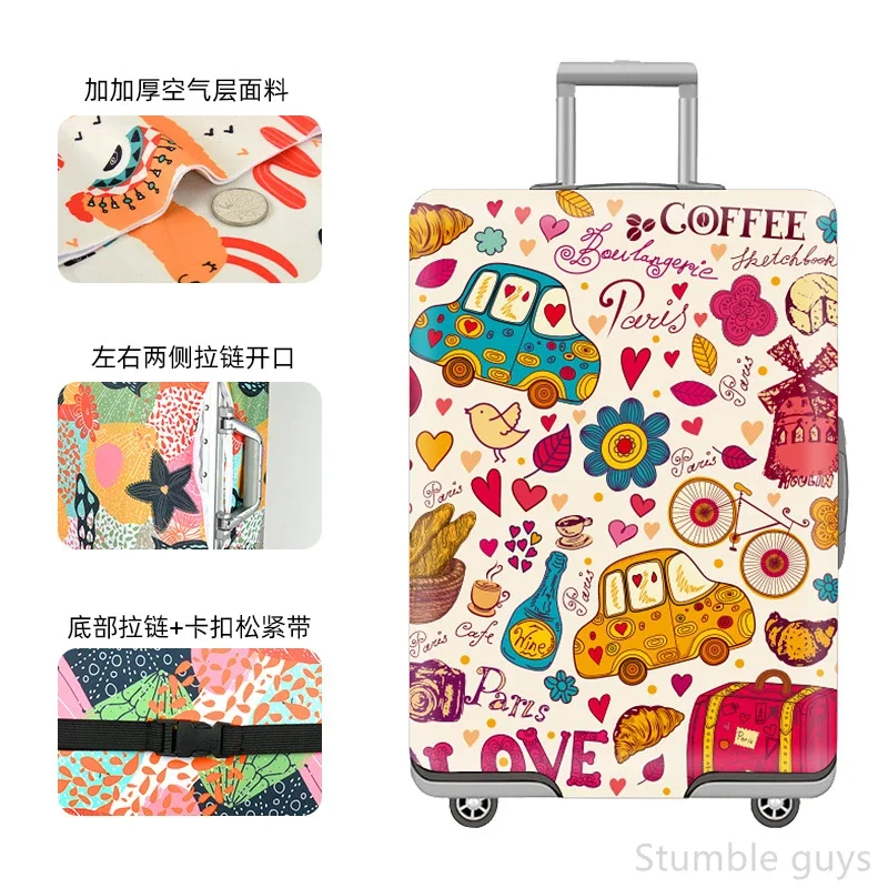 

Heavy Duty Elastic Suitcase Cover Protective Anti-Scratch Dustproof Luggage Sleeve Useful Travel Accessory Road Trips