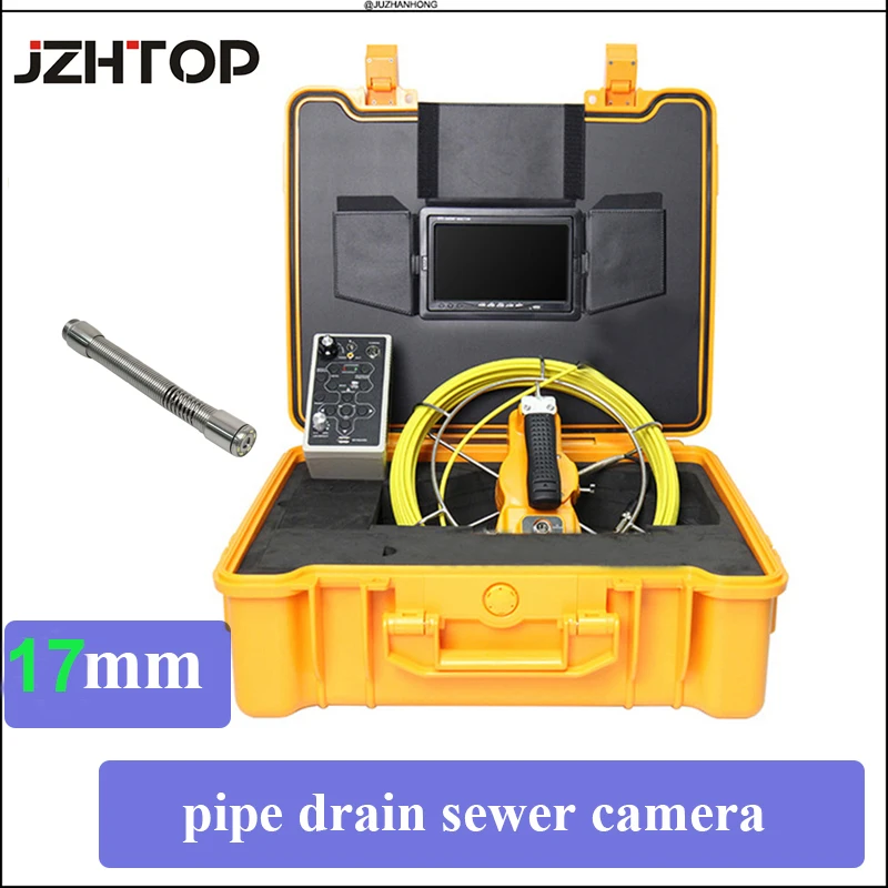 

30 Meter Fiberglass Cable 17mm Drain Sewer Wall Video Borescope Endoscope W/TFT Monitor Pipeline Inspection Video Snake Camera