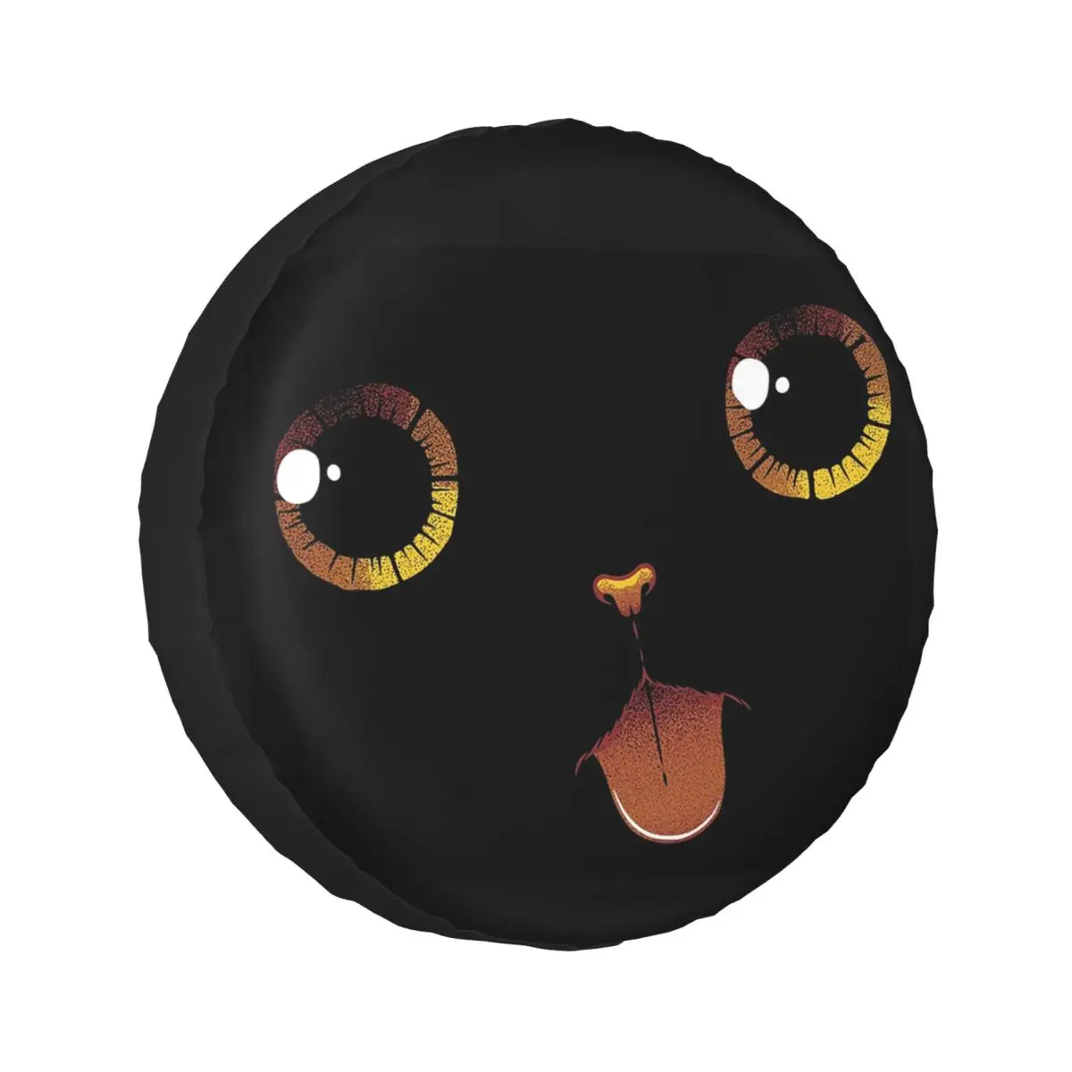 Custom Cute Black Cat Minimalist Tongue By Tobe Fonseca Spare Tire Cover for Jeep SUV RV 4WD Pajero 4x4 Wheel Protector Covers