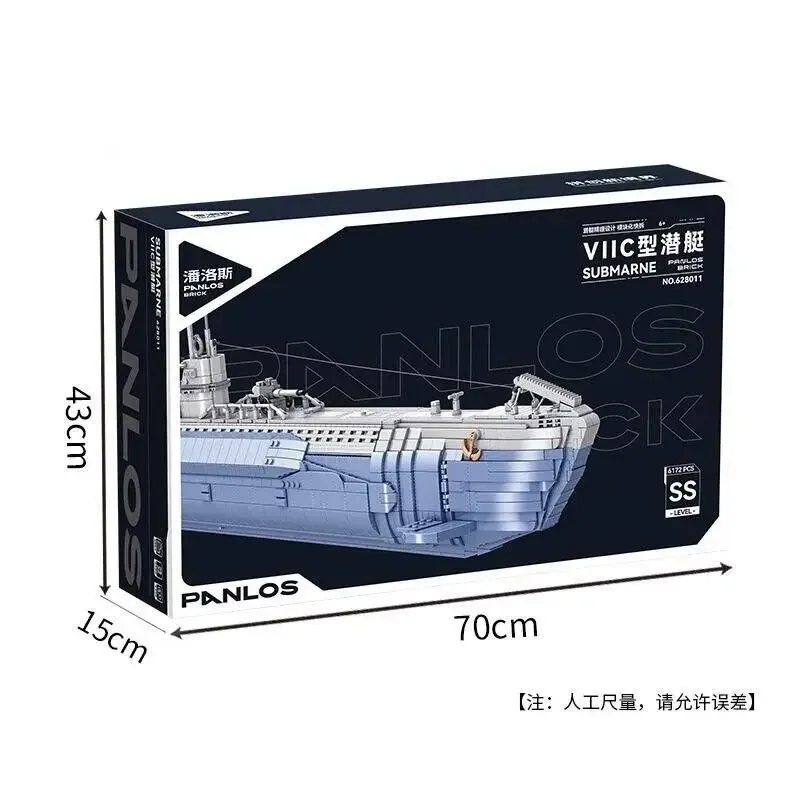 

628011 Military Warship Army Building Blocks Navy Strategic Nuclear Submarine Model WW2 Weapon Ship Toys for Boys Gift 6172pcs