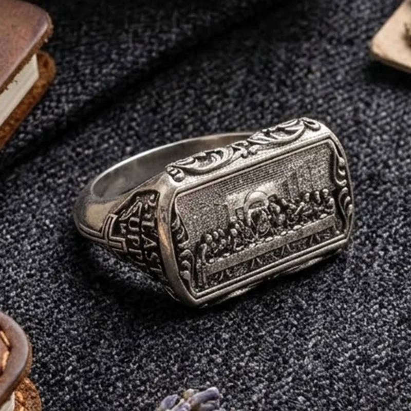 Buy 4 Get 1 Free Highly Recommend 10g Jesus Christ The Last Supper Stainless steel Rings Many Sizes SheCrown