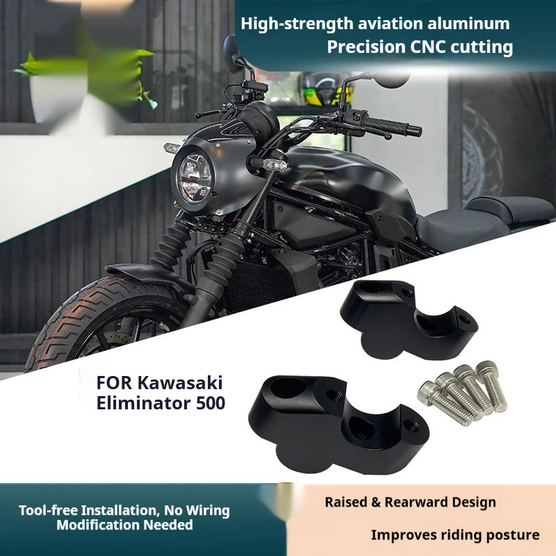 For Kawasaki Eliminator 500 W800 Raise & Setback Handlebar Risers Elevador manillar moto
