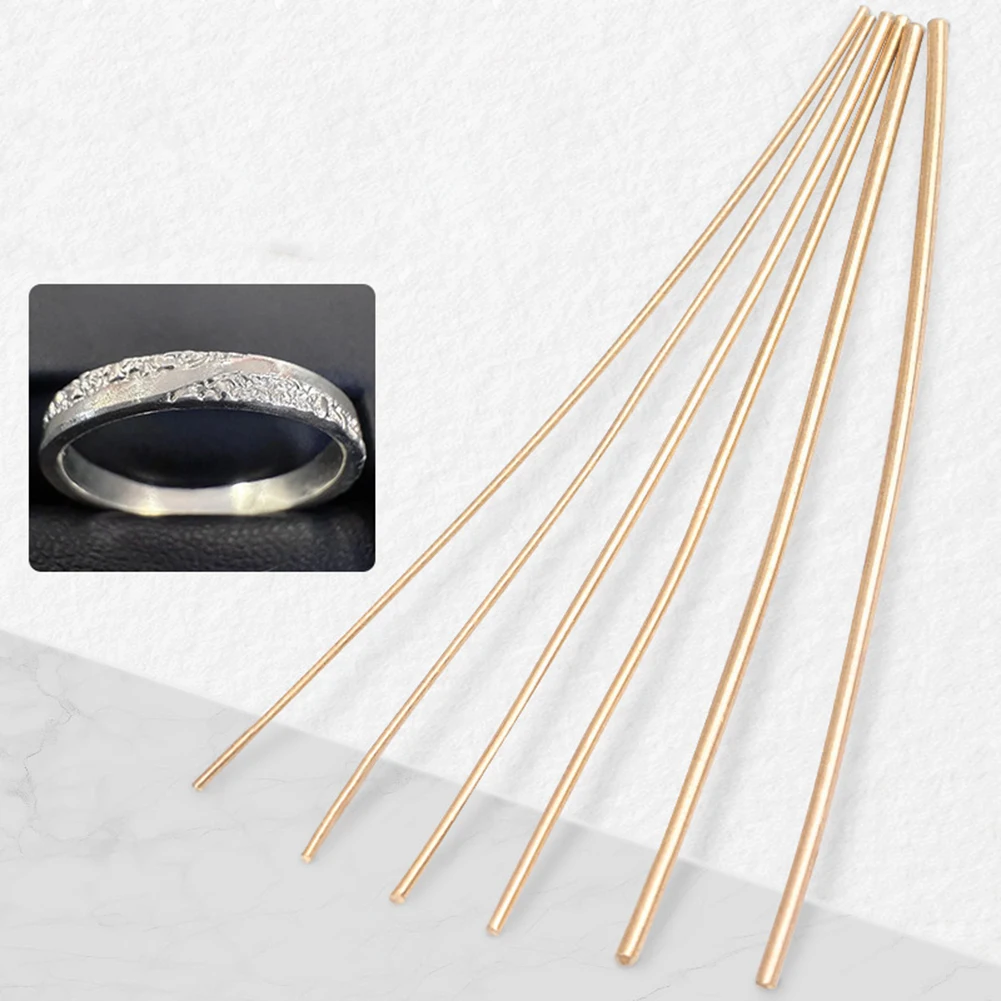 ลวดทองสำหรับงานเชื่อม 4 ชิ้น แท่งเชื่อมเงินสำหรับซ่อมเครื่องประดับ เหมาะสำหรับงานเชื่อมโลหะ เส้นผ่านศูนย์กลาง 0.5 ถึง 1.5 มม. ความยาว 50 ซม.