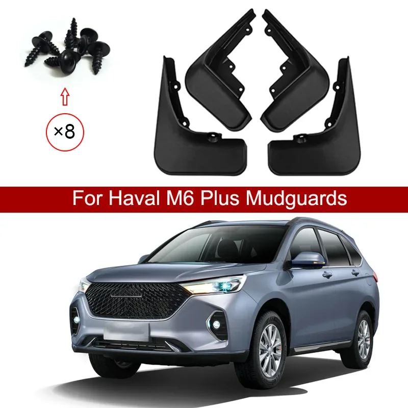 

4Pcs car Mudguards Car Durable Fender Mud Flaps Splash Guards for GWM Haval M6 Plus Mudflaps Splash 2021 2022 2023 2024