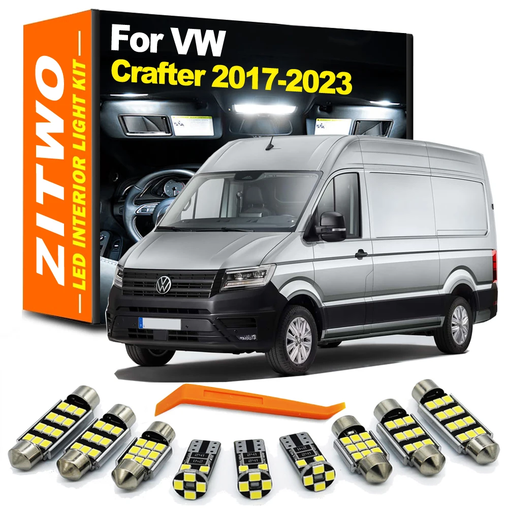 ZITWO 11 Uds Canbus Kit de bombillas LED para Interior de coche para VW Volkswagen Crafter Bus Box Van 2017 2018 2019 2020 2021 2022 2023