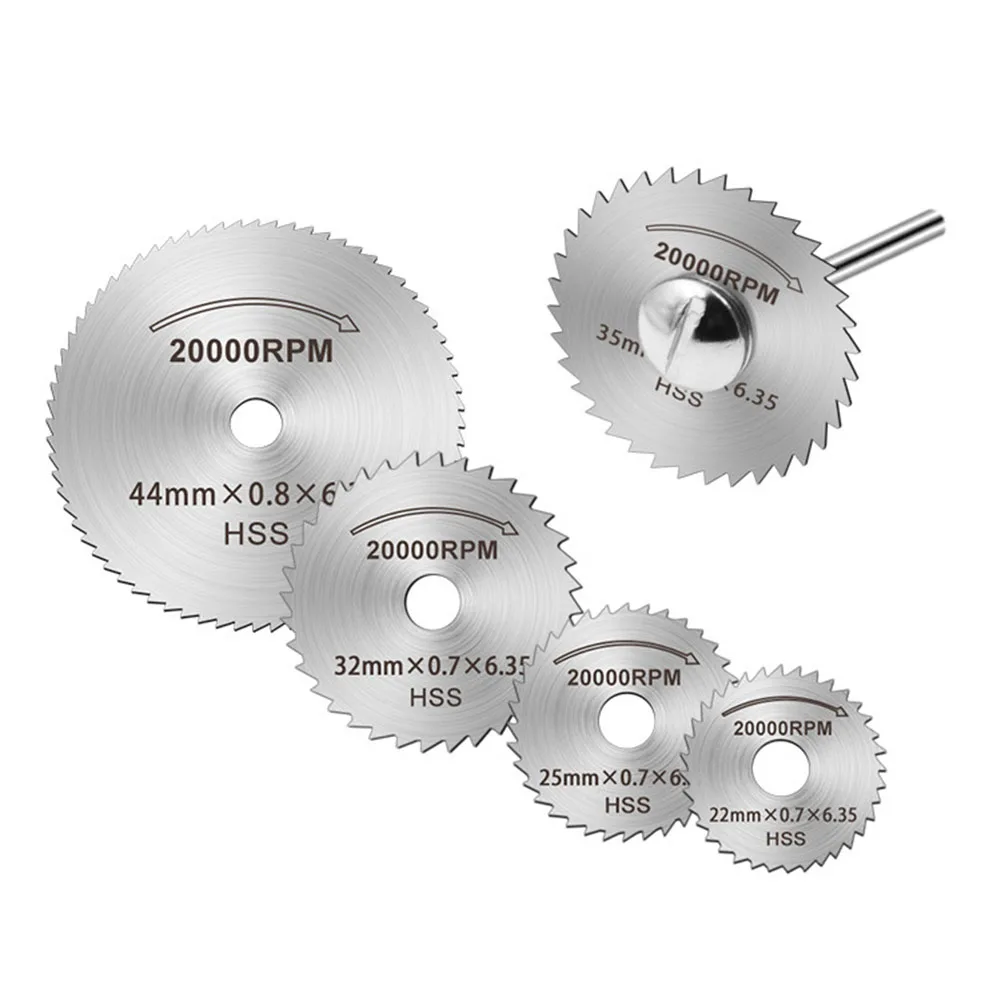 High Quality 5pc Electric Grinder Accessories Wood Plastic Soft Metal Cutting Small Saw Blade for 3.17mm interface