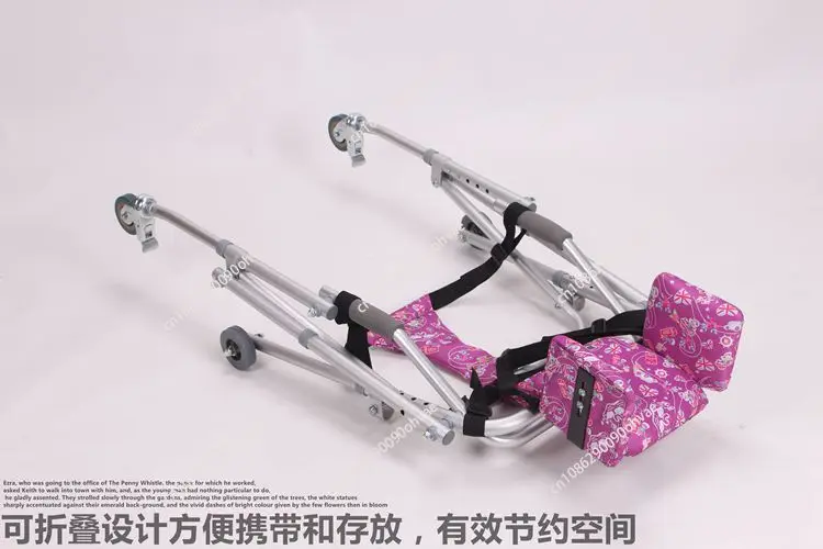 Foldable Standing Frame Children's Walker Children with Disabilities Lower Limb Rehabilitation Training Walker Anti-scroll