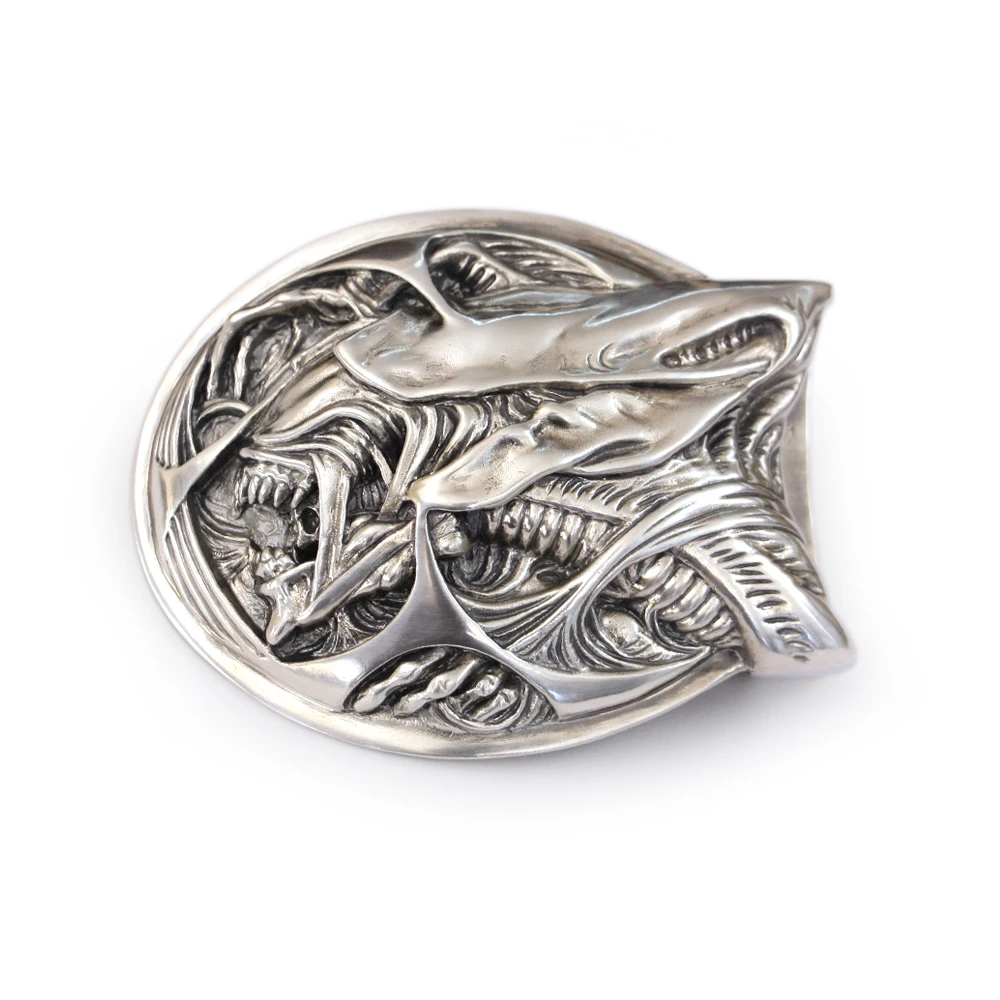 925 الفضة الاسترليني AVP الغريبة الشرير حزام مشبك السائق DIY التبعي TA291