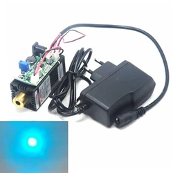 Focusable 488nm 50mw Cyan Blue Laser Dot Module Lights 12V Power Adapter 33*70mm