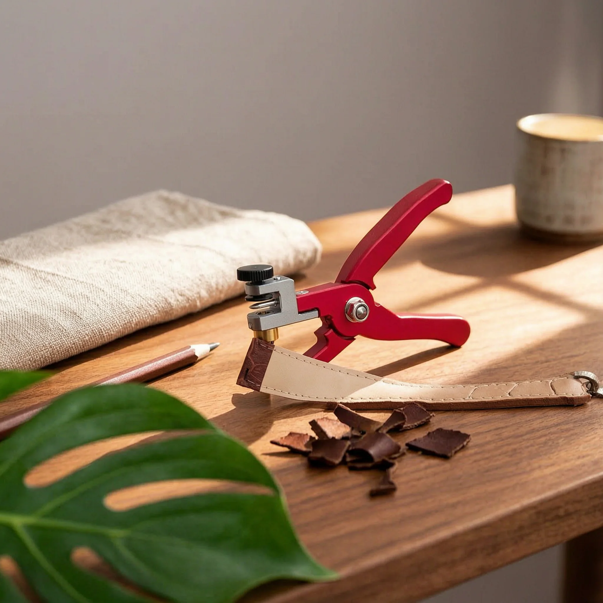 Leather Strap Plier with Adjustment Knob Labor-Saving Watch Band Cutting Plier Pliers Comfortable Grip Tool Long-Lasting