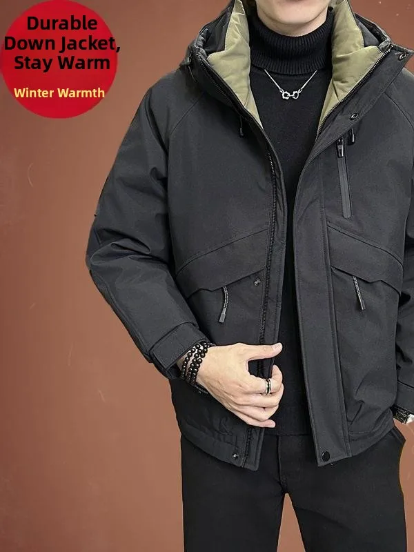 

ort Hooded Men's down Jaet Winter New Sle Suzhou Hangzhou Brand Faionable Sportswear Warm Thiened ey Du down Fi...