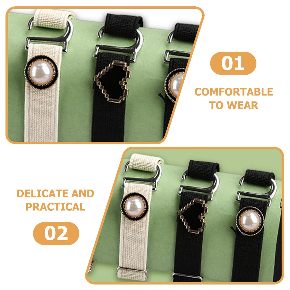 

4Pairs Elastic Heel Straps High Heels Supplies Non-Slip Design Comfortable Fit for Dancers Performers Shoe Straps for Heels