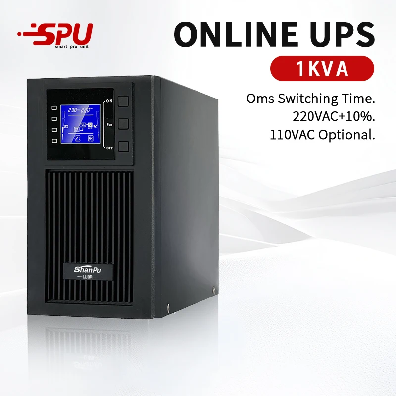 Hot Selling 1000va UPS Uninterruptible Power Supply LCD Display Online Pure Sine Wave UPS Power Supply For Desktop Computer