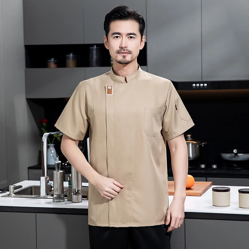 Abbigliamento da cuoco per uomo panetteria Chef cameriere abbigliamento da lavoro giacca da cuoco sala da pranzo uniforme camicia da cuoco professionale