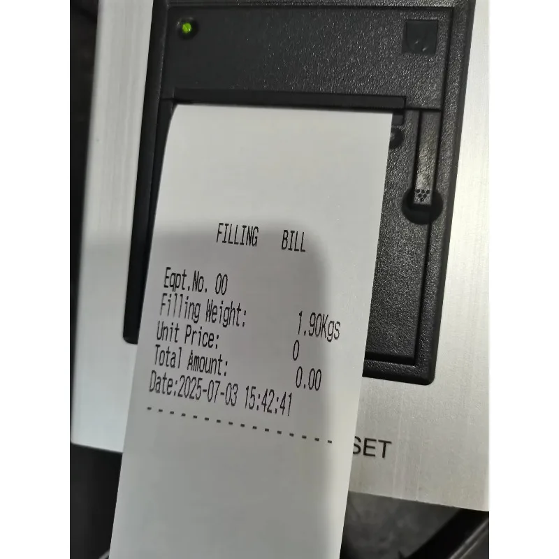 Printable Receipt Type Semi-Automatic Liquefied Gas Filling Pump For Butane Propane Cylinders Chemical Application Paper