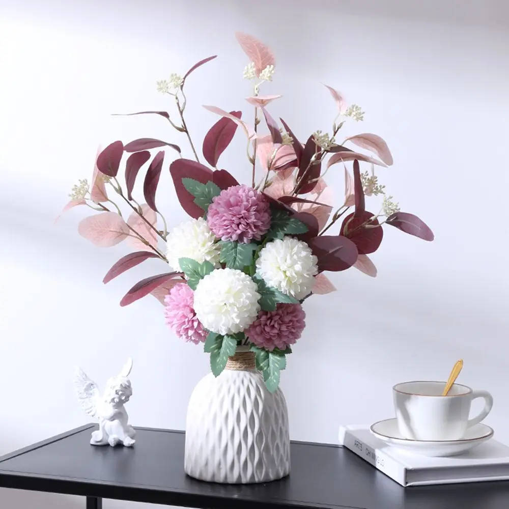 Simulation Nordic Bouquet Dining Table Chrysanthemum Ball Decoration Flower Hydrangea Wedding Living Room Decoration Artificial