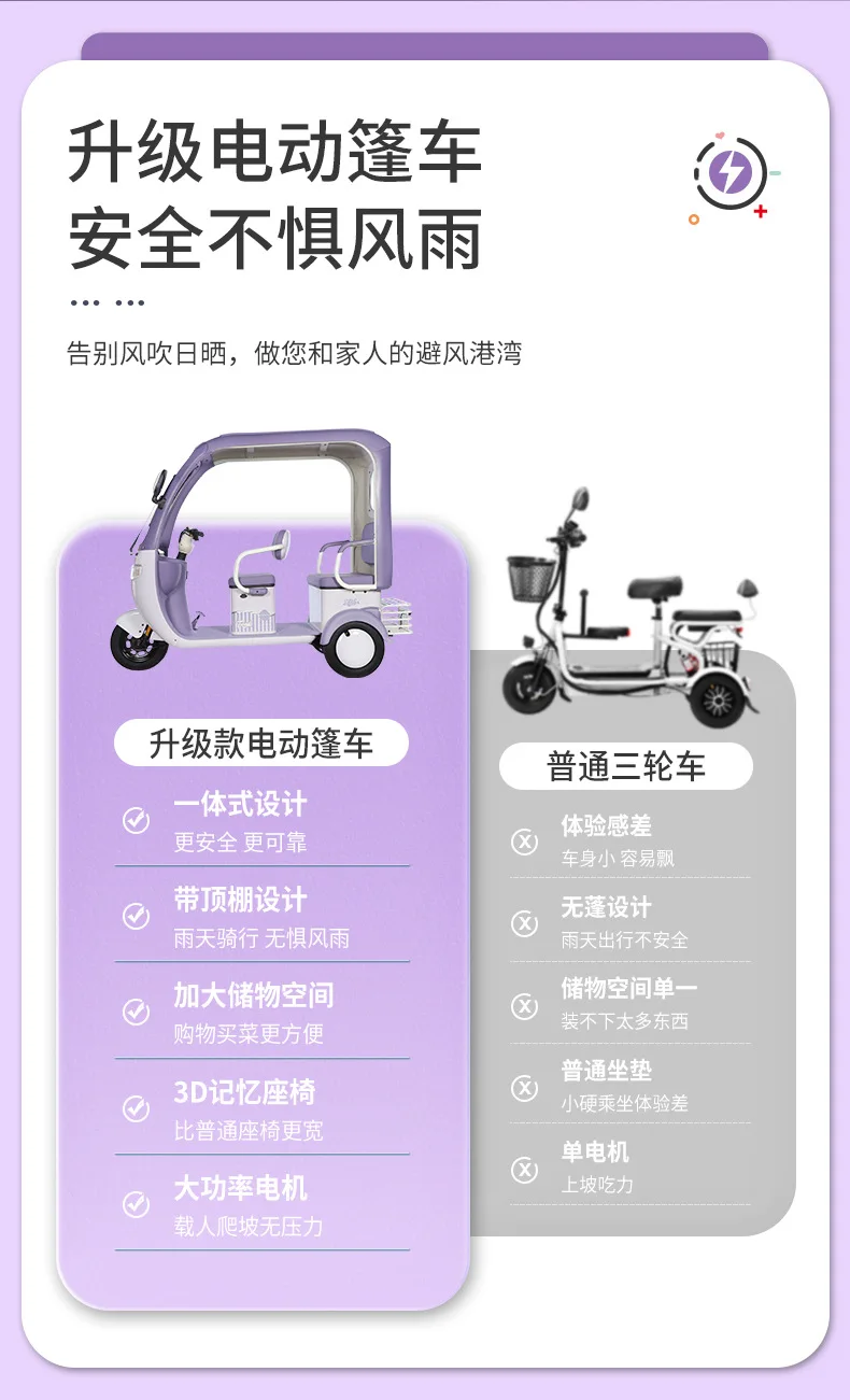 Convertible Tricycle, Battery Car, Pick-up and Drop-off Child Car Women's New Second Generation