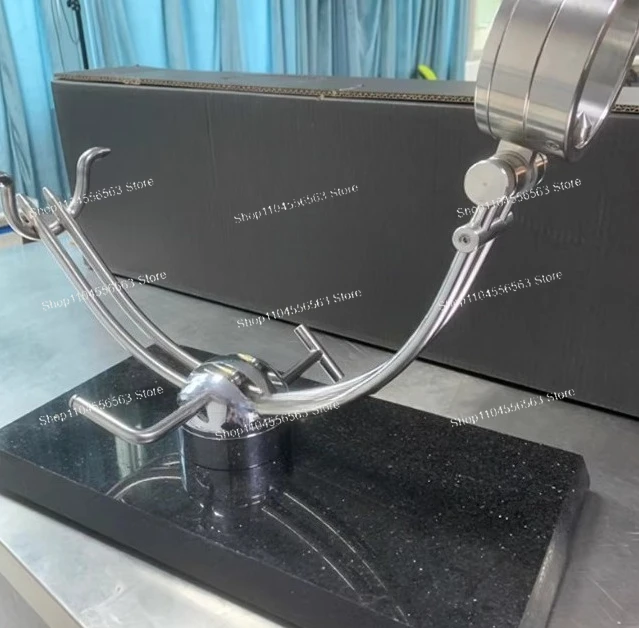 Ham Display Stand with 360 Degree Rotation, Stainless Steel and Marble Base for Kitchen Deli Shop Gift
