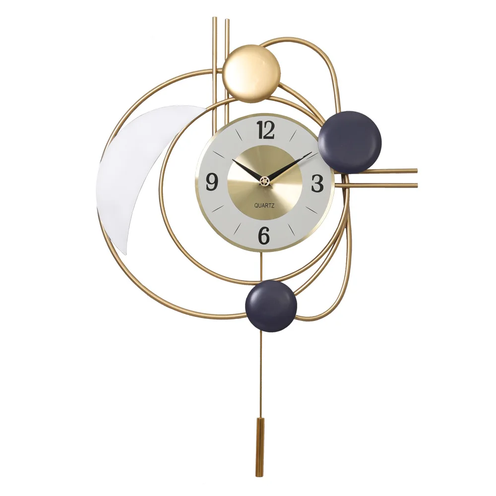 

Silent clock swing wall clock home living room decoration modern creative light luxury wall watch new product