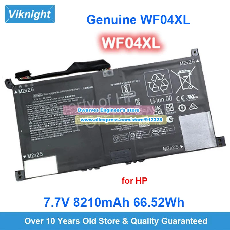 

Genuine WF04XL Battery 7.7V 8210mAh 66.52Wh for HP ENVY X360 13-BF TPN-IB0O HSTNN-OB2Y M90073-005