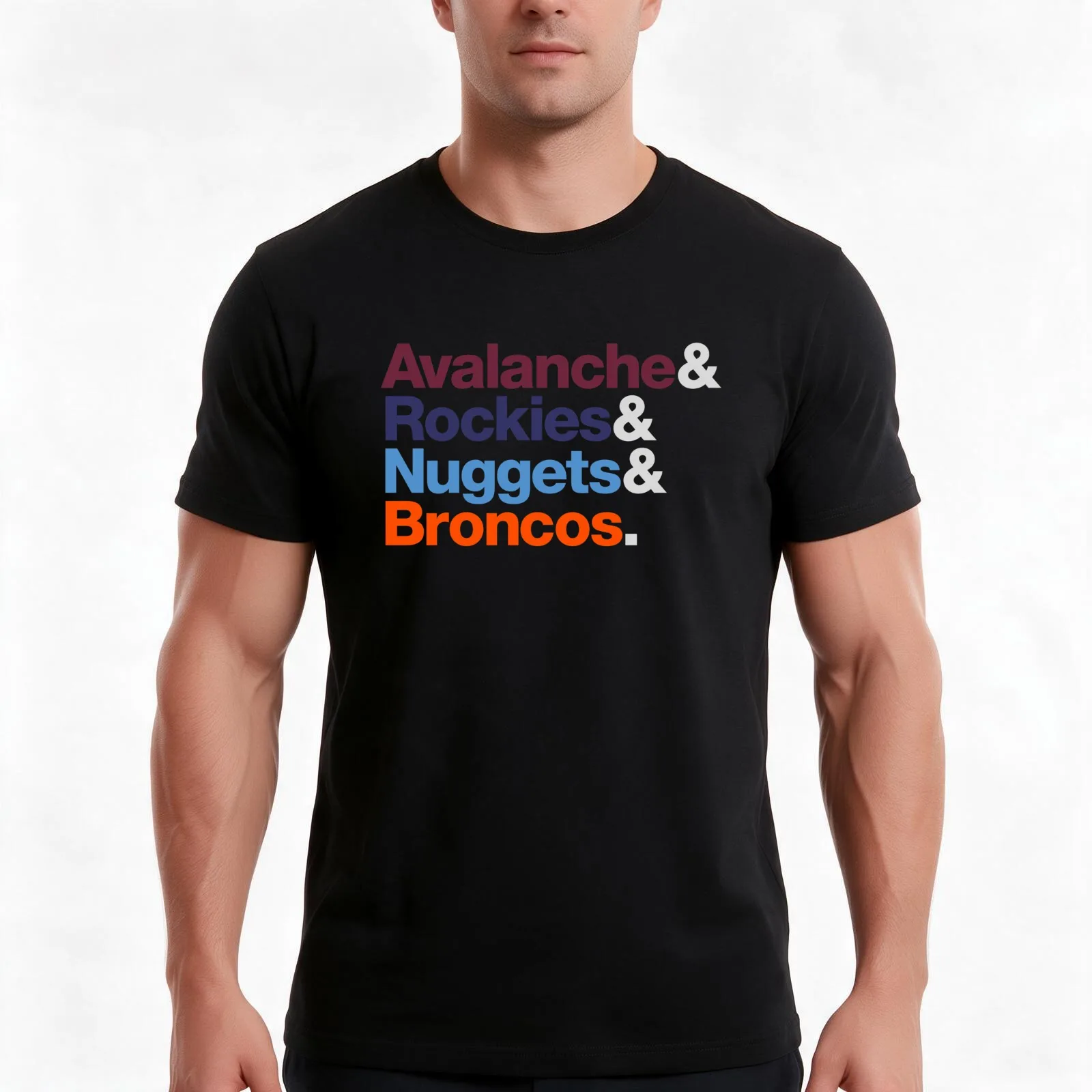 Denver Sports Teams T-Shirt Summer Casual Cotton Tee Oversized Streetwear Tops Vintage Graphic Print Loose Fit Short Sleeve
